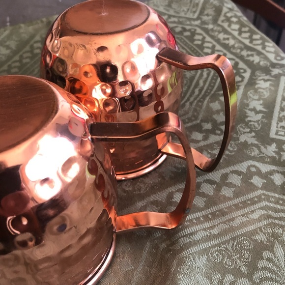 Copper Hammered Mugs for Dining, camping or on the road, a little scuffing - Picture 7 of 9